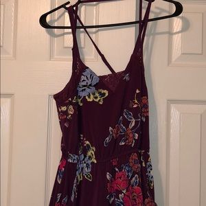 Magenta floral maxi dress